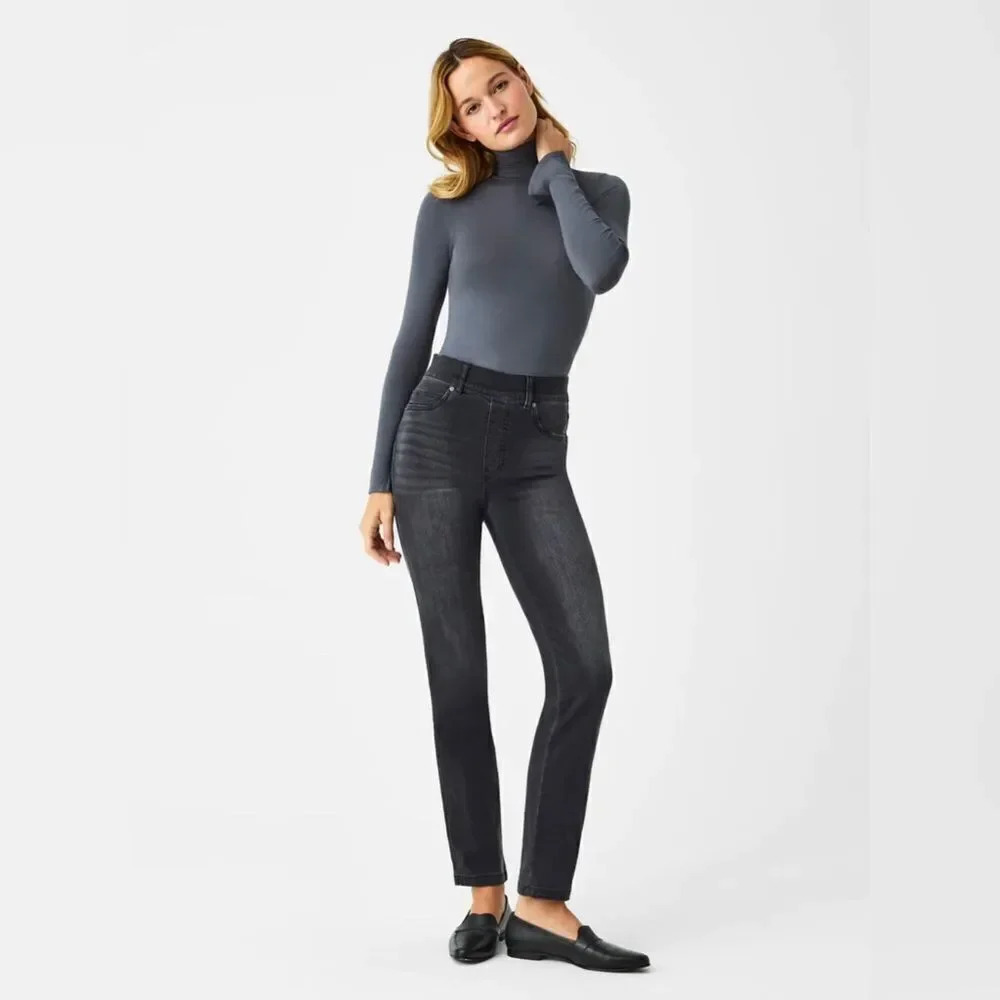 Spanx Straight Leg Jeans, Black